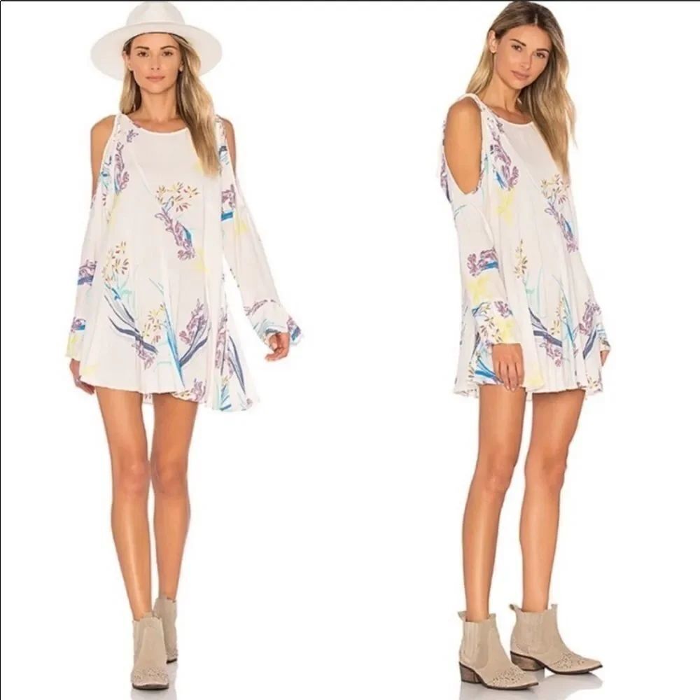 FREE PEOPLE | Clear Skies Tunic Cream Floral M